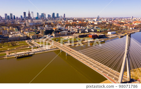 Aerial view of Warsaw cityscape at sunny day 98071786