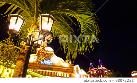 american village okinawa japan night view 98072288