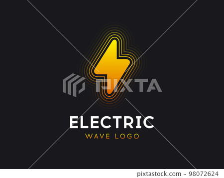 Electric wave vector logo design 98072624