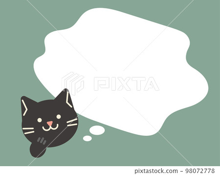 Illustration of a thinking cat 98072778