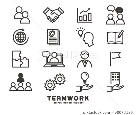 Vector illustration material related to teamwork / business / friends / connection Vector illustration material related to teamwork / business / friends / connection 98073186