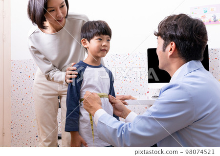 Korean Asian child in doctor clinic hospital 98074521