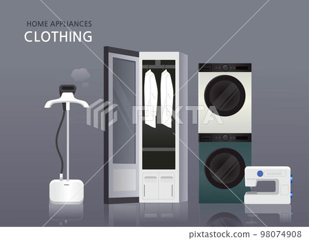 home appliances, devices vector illustration_clothes related gadgets 98074908