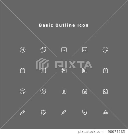 simple and minimal basic essential line icon set for ui ux web and mobile interface 98075285