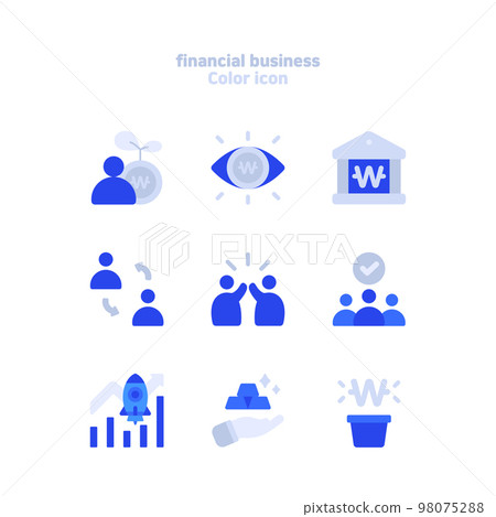 vector icon set_finance, banking business concept 98075288