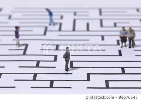 brain health and dementia series_a miniature wandering in a maze brain health and dementia series_a miniature wandering in a maze 98076545