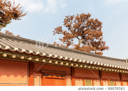 autumn landscape, scenery of Suwon Hwaseong in Korea autumn landscape, scenery of Suwon Hwaseong in Korea 98076561