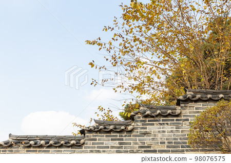 autumn landscape, scenery of Suwon Hwaseong in Korea 98076575