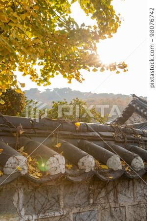 autumn landscape, scenery of Suwon Hwaseong in Korea 98076742