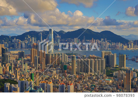 Aerial View of Urban district, Kowloon, Hong Kong 7 July 2012 Aerial View of Urban district, Kowloon, Hong Kong 7 July 2012 98078393