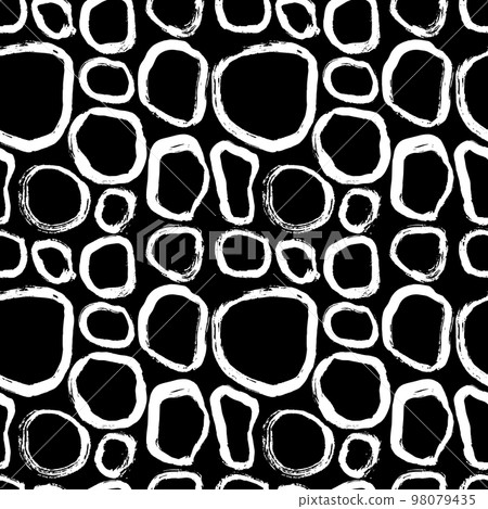 Grunge Dry Brush Frames Vector Seamless Pattern. 98079435