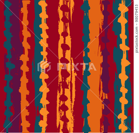 Handdrawn Dry Brush Seamless Strokes with Nodes Artwork Pattern Handdrawn Dry Brush Seamless Strokes with Nodes Artwork Pattern 98079453
