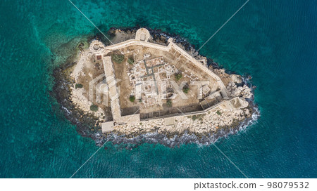 Maidens Castle Kiz Kalesi Drone Photo, Erdemli Mersin, Turkey 98079532