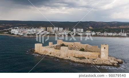 Maidens Castle Kiz Kalesi Drone Photo, Erdemli Mersin, Turkey Maidens Castle Kiz Kalesi Drone Photo, Erdemli Mersin, Turkey 98079540
