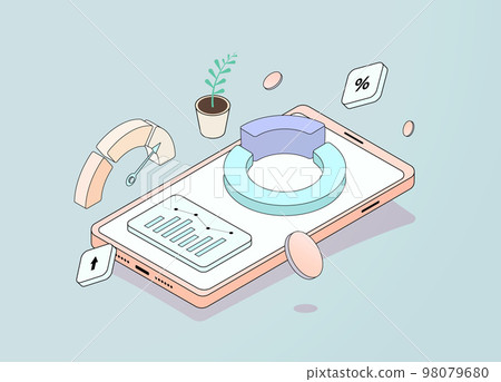 Web experience management - WEM concept. Digital experience platform with audience management for management across websites, social media, mobile apps, customer portals, IoT devices 98079680