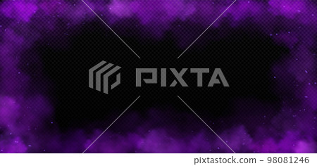 Purple smoke frame transparent background 98081246