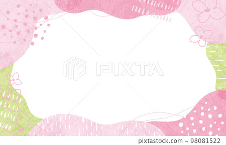 Abstract vector frame background with geometric pattern in spring colors Abstract vector frame background with geometric pattern in spring colors 98081522