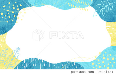 具有夏季色彩幾何圖案的抽象矢量框架背景 98081524