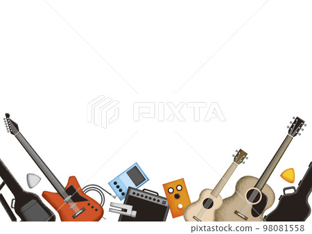 Guitar instrument music background frame illustration 98081558