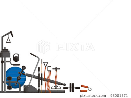 Training muscle training gym background frame illustration 98081571