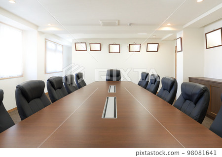 Conference room with rows of executive chairs Meeting Board meeting image Conference room with rows of executive chairs Meeting Board meeting image 98081641