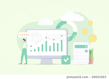 Successful digital marketing strategy, advertising campaign or seo optimization. Profitable financial investment, effective online business strategy vector 3d concept illustration 98081665