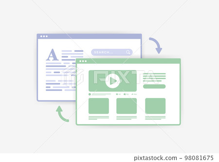 Backlink - link building website seo strategy concept for increase traffic and domain trust. SEO Backlinks vector illustration in flat design Backlink - link building website seo strategy concept for increase traffic and domain trust. SEO Backlinks vector illustration in flat design 98081675