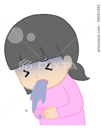 Vomiting child (girl) 98081881