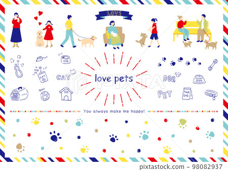 People who enjoy living with pets 98082937