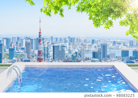 東京城市景觀和帶游泳池的酒店 東京城市景觀和帶游泳池的酒店 98083225
