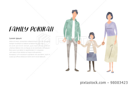 Vector illustration material: family of three, child-rearing generation Vector illustration material: family of three, child-rearing generation 98083423