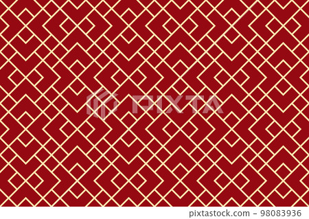 The geometric pattern with lines. Seamless vector background. Gold and red texture. Graphic modern pattern. Simple lattice graphic design The geometric pattern with lines. Seamless vector background. Gold and red texture. Graphic modern pattern. Simple lattice graphic design 98083936