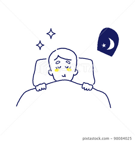 Elderly man sleeping comfortably at night Elderly man sleeping comfortably at night 98084025