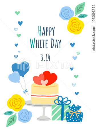 White day image illustration White day image illustration 98084211