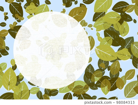 秋天的樹葉和滿月背景插圖，秋天圖像壁紙，葉子背景插圖，帶有復制空間的秋天壁紙 98084313