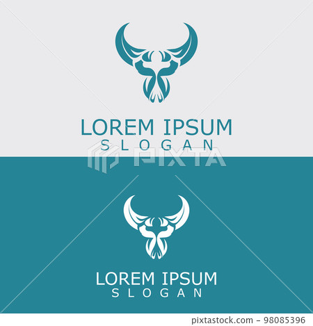 Horns Animal bull logo vector icon template Horns Animal bull logo vector icon template 98085396