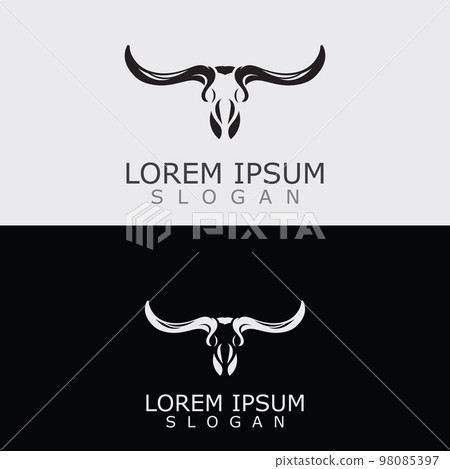 Horns Animal bull logo vector icon template Horns Animal bull logo vector icon template 98085397