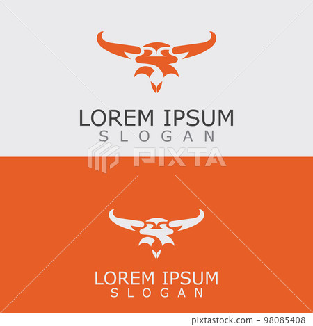 Horns Animal bull logo vector icon template 98085408