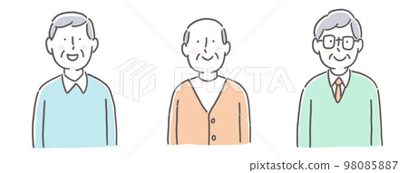 Senior man simple icon 98085887