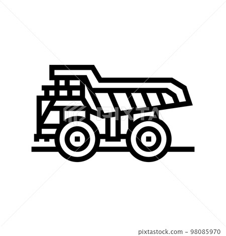 haul truck steel production line icon vector illustration haul truck steel production line icon vector illustration 98085970