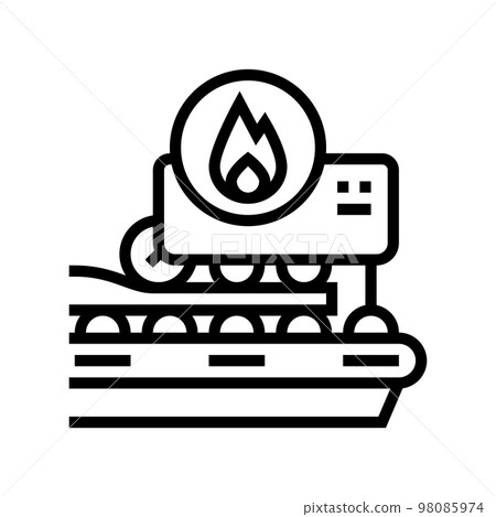 hot rolling steel production line icon vector illustration hot rolling steel production line icon vector illustration 98085974