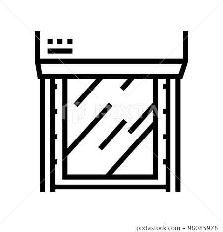 hot strip mill steel production line icon vector illustration 98085978