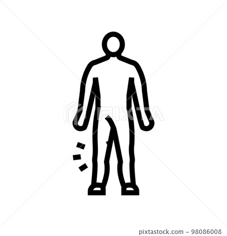 leg pain body ache line icon vector illustration leg pain body ache line icon vector illustration 98086008