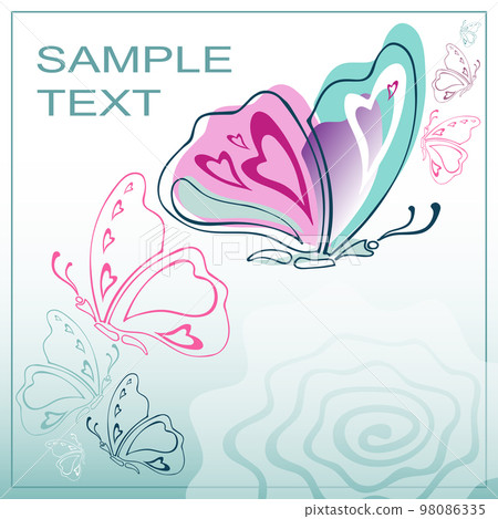 butterfly, beautiful, gentle background for a greeting card 98086335