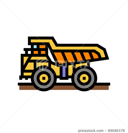 haul truck steel production color icon vector illustration haul truck steel production color icon vector illustration 98086376