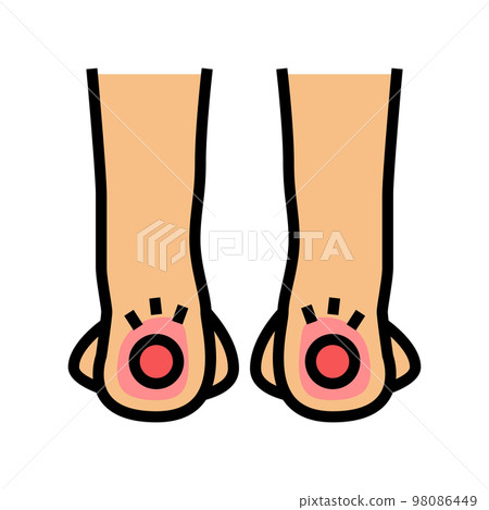 heel pain body ache color icon vector illustration 98086449