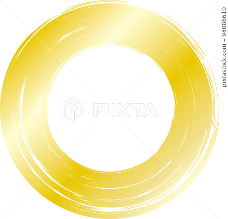 Background material 8: Brush frame circle round gold 98086610