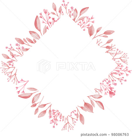 light pink plant frame - Stock Illustration [98086763] - PIXTA