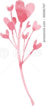 light pink heart flower 98086787