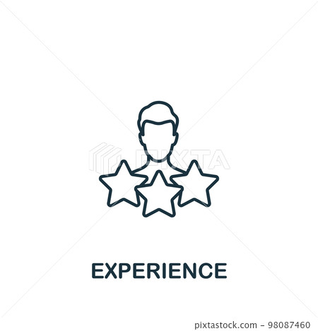 Experience icon. Monochrome simple Recruitment icon for templates, web design and infographics 98087460